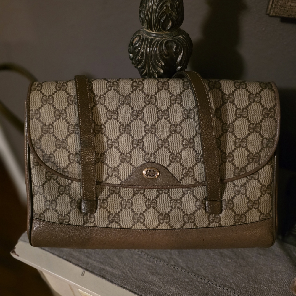 Gucci Monogram Brown Shoulder Bag